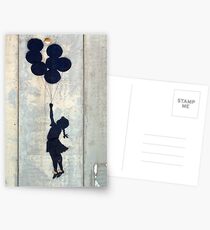 Postales Globos flotantes de Banksy