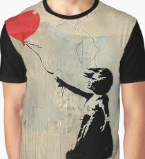 Banksy Red Heart Balloon Graphic T-Shirt