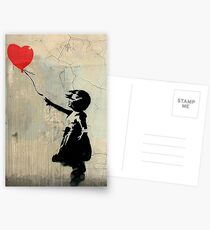 Banksy Red Heart Balloon Postcards