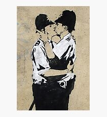 Banksy Kissing Police Photographic Print