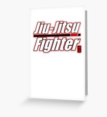 BJJ Black Belt Jiu Jitsu Fighter Greeting Card