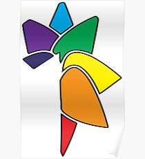Rainbow Flower Poster