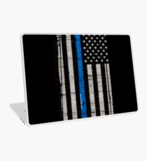 Vinilo para portátil Bandera azul de policía