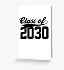 Class of 2030 Star Year High School Graduate Education Kindergarten to Graduation Grow With Me Greeting Card