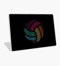 Colorful Volleyball Words Volleyball Player Laptop Skin