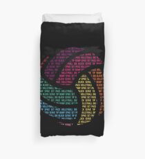 Colorful Volleyball Words Volleyball Player Duvet Cover