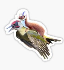 Pegatina Flying Woodpecker Weasel Knievel Meme
