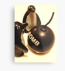 The Bored and Foolish Penguins Metal Print
