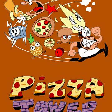 Pizza Tower Squished Peppino Fridge Magnet by Tomtom5893