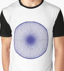 Round spiral blue pattern Graphic T-Shirt