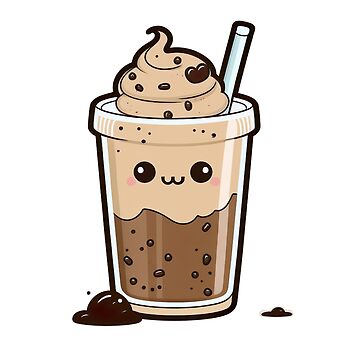 Cute Ice Coffee With Hot Coffee Cartoon - Cute Ice Coffee With Hot