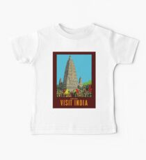 INDIA : Vintage Travel Advertising Print Baby Tee
