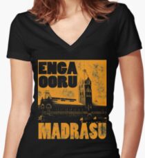 Chennai - Madras Women's Fitted V-Neck T-Shirt