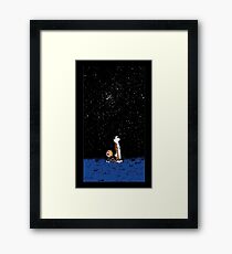 Calvin and Hobbes Night Framed Print