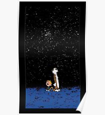 Calvin and Hobbes Night Poster
