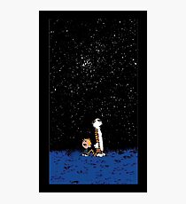 Calvin and Hobbes Night Photographic Print