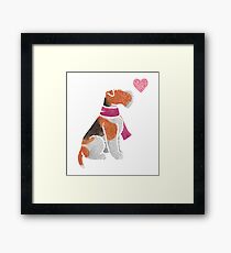 Watercolour Wire Fox Terrier Framed Print