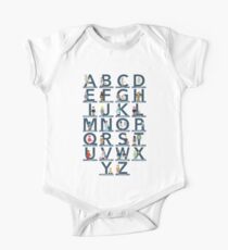 Careers Alphabet Shirt One Piece - Short Sleeve
