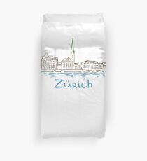 Zurich Panorama Duvet Cover