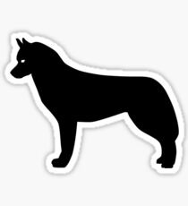 Siberian Husky Dog Silhouette Sticker