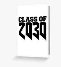 Class of 2030 Star Year High School Graduate Education Kindergarten to Graduation Grow With Me Greeting Card