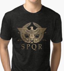 SPQR- Roman Empire Standard Shield Tri-blend T-Shirt