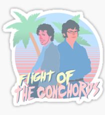 Flight Of The Conchords 80s vibes Sticker