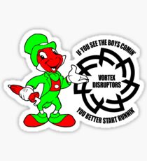 Jiminy - RL Grime Vortex Disruptors Logo/Pin-up (Black Logo) Sticker