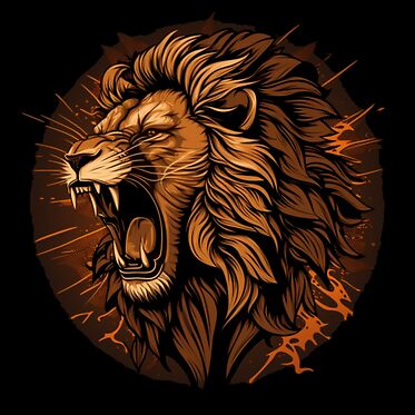 Angry Lion Face ArtWork