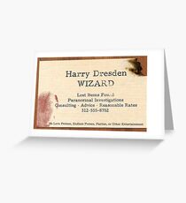 Harry dresden cards Greeting Card
