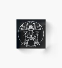 Drummer Leonardo Da Vinci drawing Acrylic Block