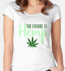 The Future is HEMP (Green) Fitted Scoop T-Shirt