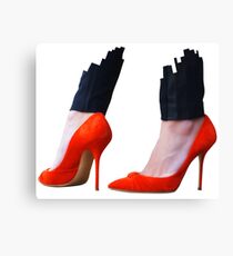 Red high heels Canvas Print