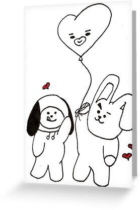 Download "Chimmy, Tata, And Cooky BT21 BTS" Greeting Card by ...