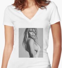kim kardashian west instagram Women's Fitted V-Neck T-Shirt