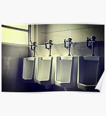 Four Urinals in a Row Poster