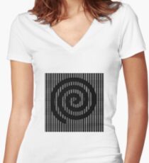 Spiral, Helix, Scroll, Loop, Volute, Spire  Women's Fitted V-Neck T-Shirt