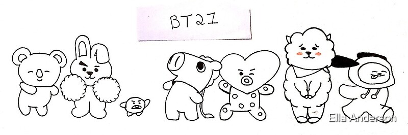 Download "BT21 - The Whole Crew" Art Prints by D19Sapphire15 ...