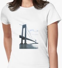 Verrazano Narrows Bridge, New York City, #VerrazanoNarrowsBridge, #VerrazanoBridge, #NewYorkCity Women's Fitted T-Shirt