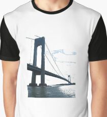 Verrazano Narrows Bridge, New York City, #VerrazanoNarrowsBridge, #VerrazanoBridge, #NewYorkCity Graphic T-Shirt