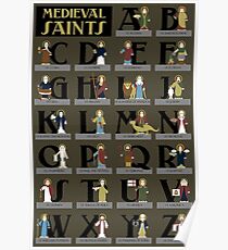 Medieval Saints Alphabet Poster