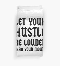 Hustle Slogan Duvet Cover