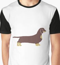 dachshund chocolate and tan silhouette Graphic T-Shirt