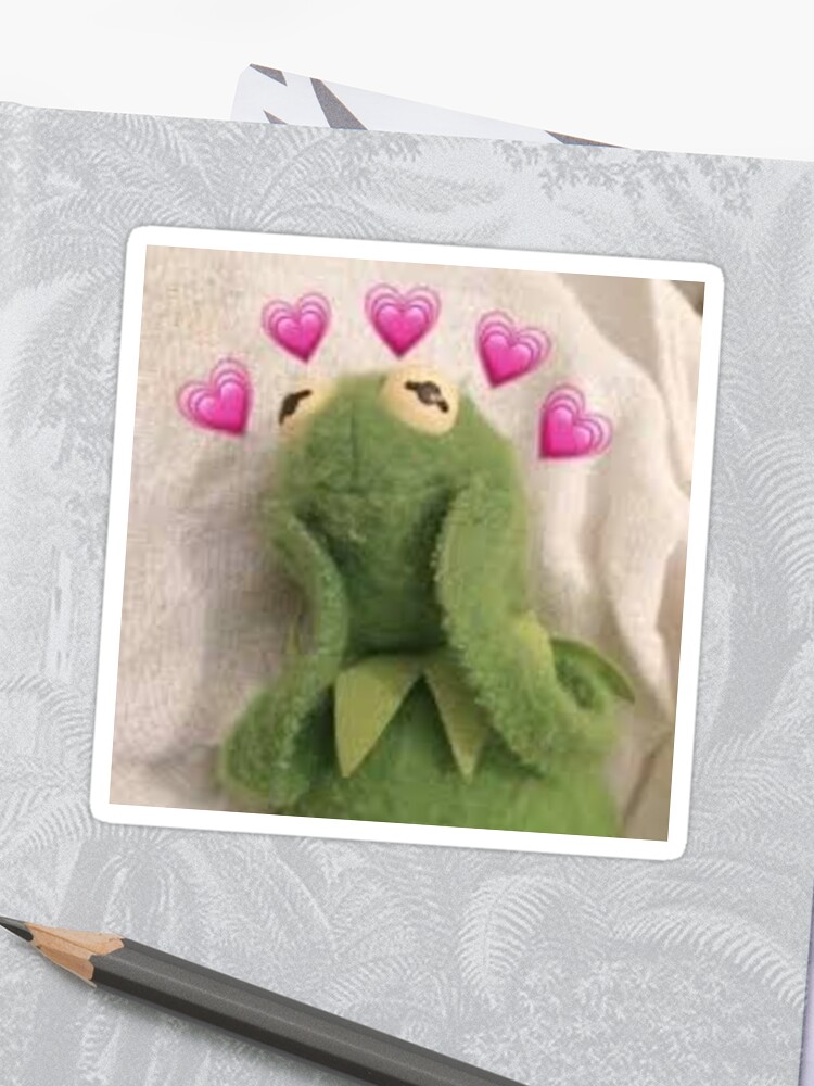 Kermit Wholesome Hearts Sticker