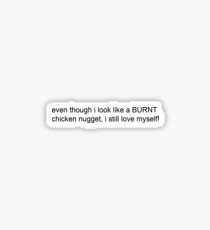 verbranntes Chicken Nugget Reben Meme Sticker
