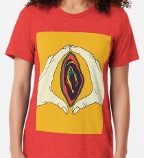 Vagina Vulva Art Tri-blend T-Shirt