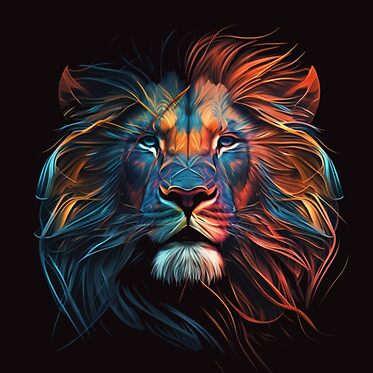Vector Art of Brave Lion