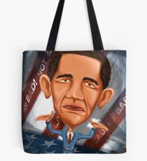 Cartoon Barack Obama Tote Bag
