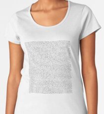 Every Lyric from Harry Styles Album Women's Premium T-Shirt