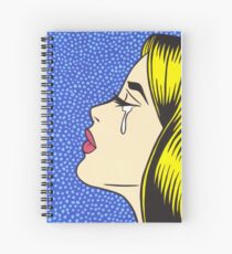 Blonde Crying Comic Girl Spiral Notebook